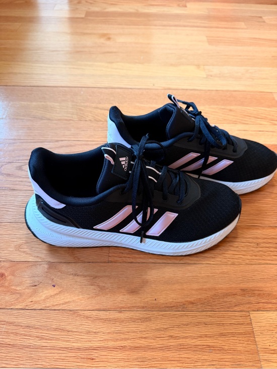 adidas Shoes - adidas Women Black and Light Pink Athletic Sneakers